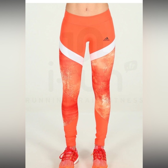 Adidas orange leggings size medium - Picture 3 of 7